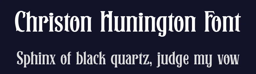 Christon Hunington Font by HansCo — Display Font — thumbnail 2