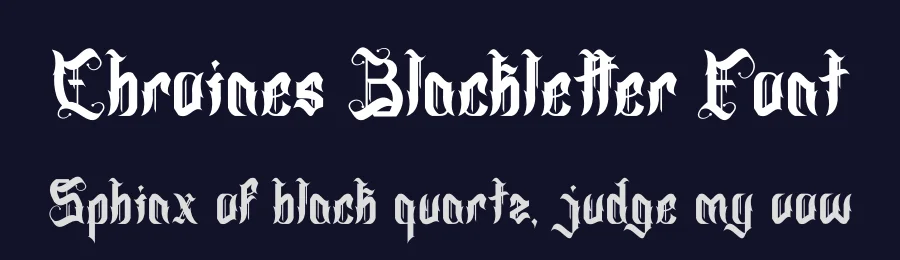 Chroines Blackletter Font by Dhabee — Blackletter Font — thumbnail 2