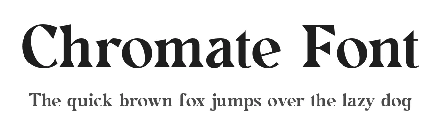 Chromate Font by unblast — Serif Font