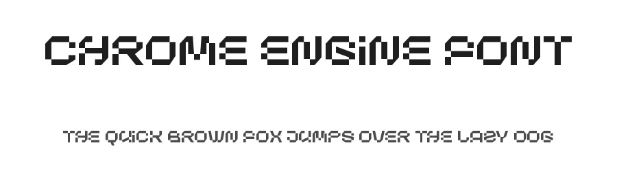 Chrome Engine Font by Fumitype โ Display Font