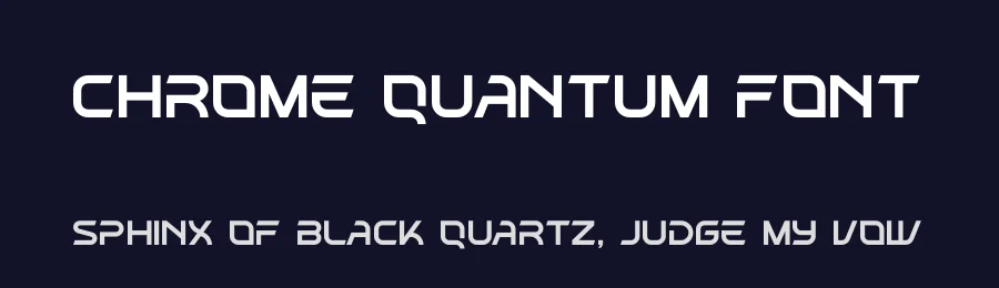 Chrome Quantum Font by timelesstype.co — Display Font — thumbnail 2