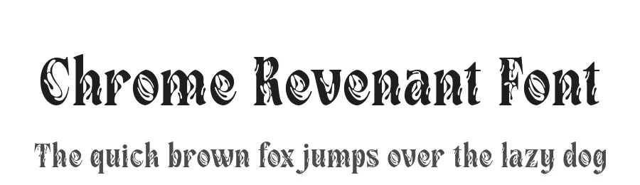 Chrome Revenant Font by alit design — Display Font