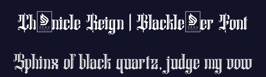 Chronicle Reign | Blackletter Font by Denustudios — Blackletter Font — thumbnail 2