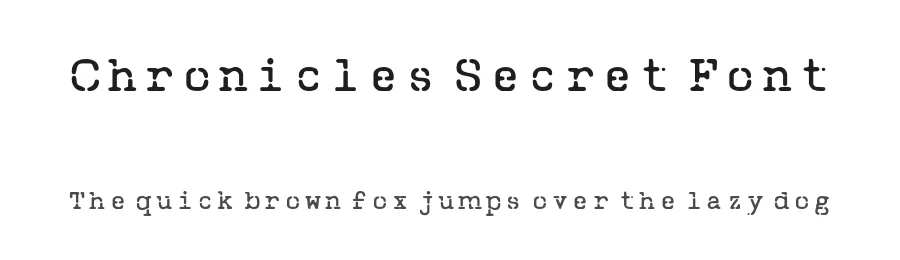 Chronicles Secret Font by Creatifont Studios — Slab Serif Font