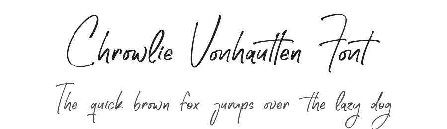 Chrowlie Vonhautten Font by letterfabric — Script Handwritten Font