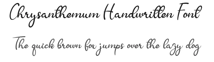 Chrysanthemum Handwritten Font by andikastudio — Script Handwritten Font