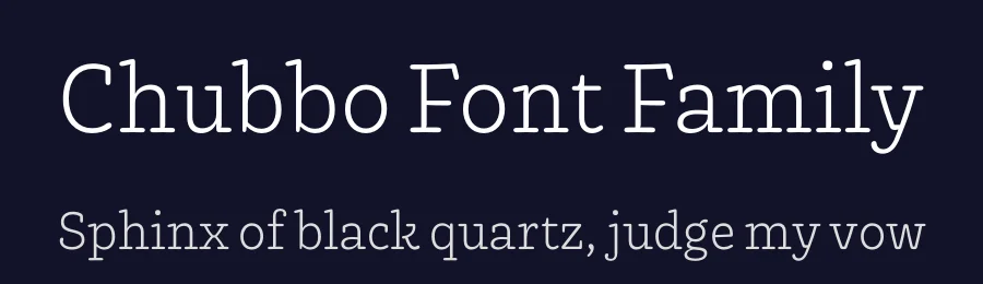 Chubbo Font Family by Indian Type Foundry — Slab Serif Font — thumbnail 2