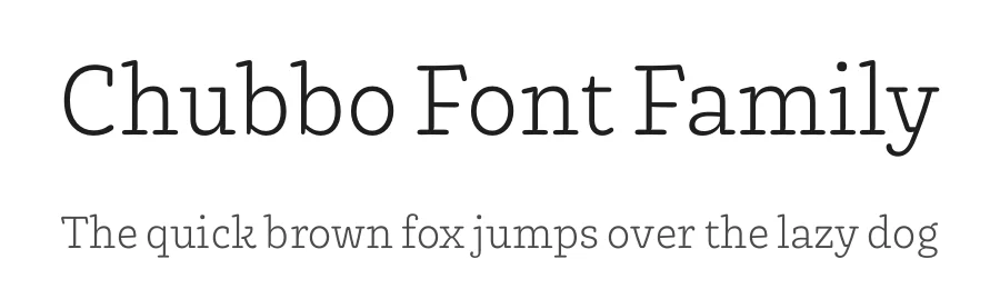 Chubbo Font Family by Indian Type Foundry — Slab Serif Font