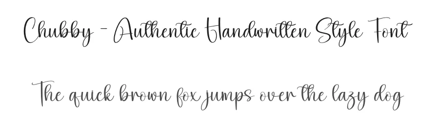 Chubby – Authentic Handwritten Style Font by andikastudio — Script Handwritten Font