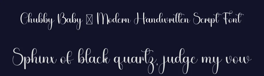 Chubby Baby – Modern Handwritten Script Font by freshtypeink — Script Handwritten Font — thumbnail 2