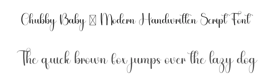 Chubby Baby – Modern Handwritten Script Font by freshtypeink — Script Handwritten Font