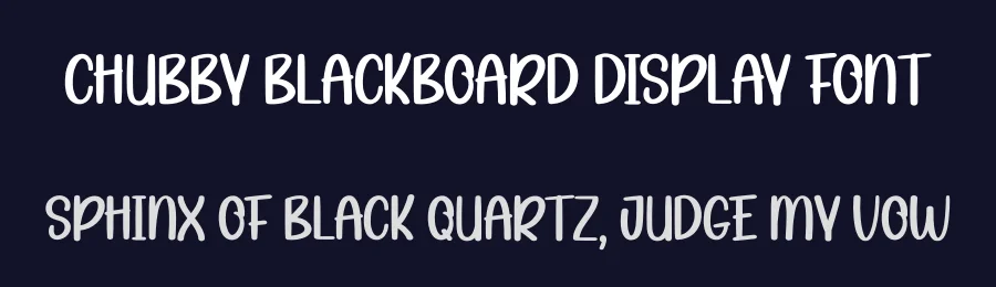 Chubby Blackboard Display Font by andikastudio — Display Font — thumbnail 2