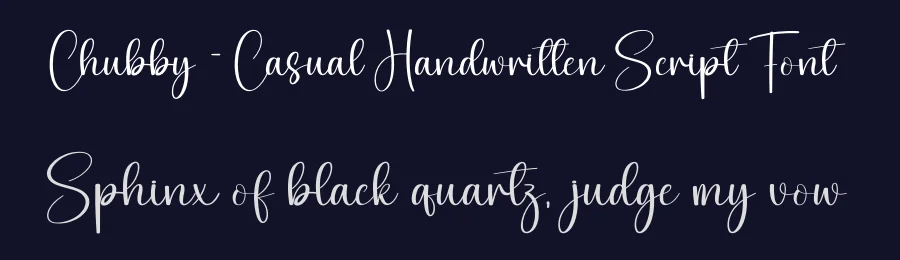 Chubby – Casual Handwritten Script Font by creativeletter — Script Handwritten Font — thumbnail 2