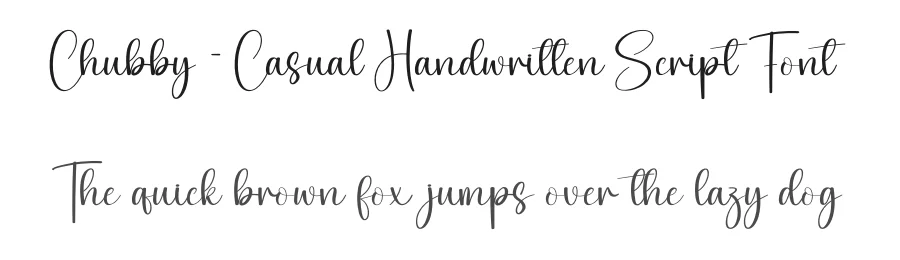 Chubby – Casual Handwritten Script Font by creativeletter — Script Handwritten Font