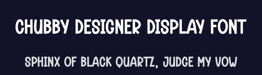 Chubby Designer Display Font by andikastudio — Display Font — thumbnail 2