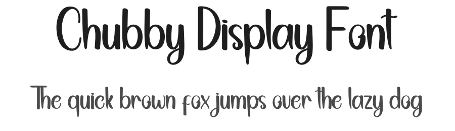 Chubby Display Font by andikastudio β Script Handwritten Font