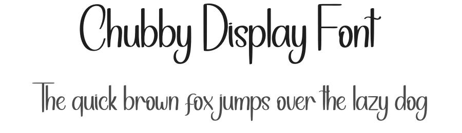 Chubby Display Font by andikastudio — Script Handwritten Font