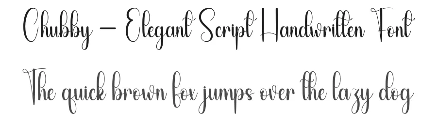 Chubby – Elegant Script Handwritten Font by andikastudio — Script Handwritten Font