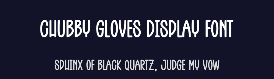 Chubby Gloves Display Font by creativeletter — Display Font — thumbnail 2