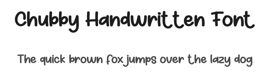 Chubby Handwritten Font by creativeletter — Display Font