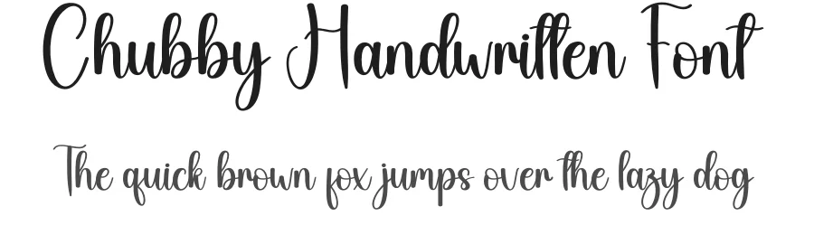 Chubby Handwritten Font by creativeletter — Script Handwritten Font