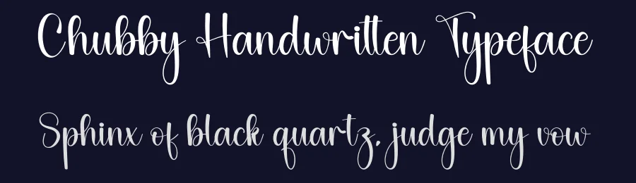 Chubby Handwritten Typeface by creativeletter — Script Handwritten Font — thumbnail 2
