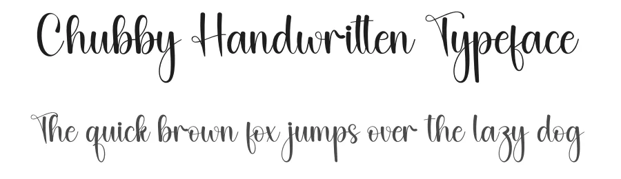 Chubby Handwritten Typeface by creativeletter — Script Handwritten Font