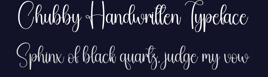 Chubby Handwritten Typeface by creativeletter — Script Handwritten Font — thumbnail 2