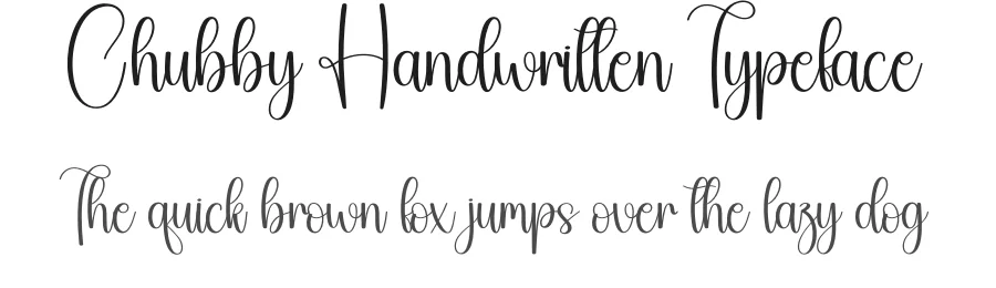 Chubby Handwritten Typeface by creativeletter — Script Handwritten Font