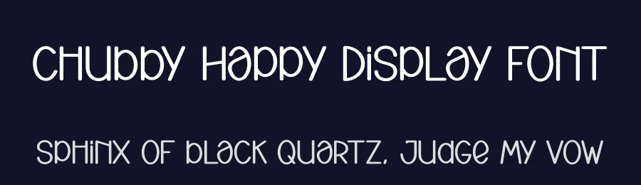 Chubby Happy Display Font by creativeletter — Display Font — thumbnail 2