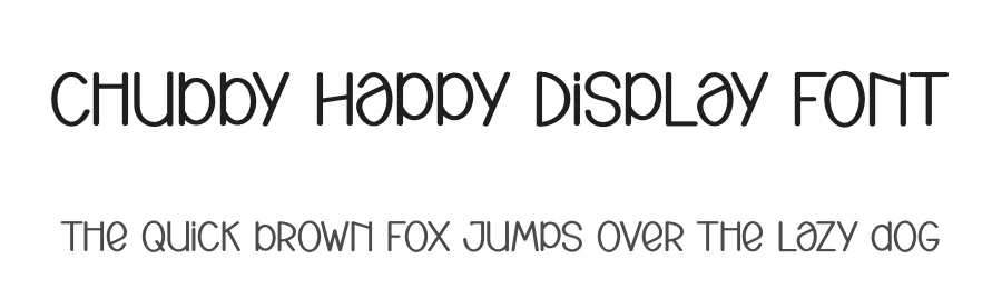 Chubby Happy Display Font by creativeletter — Display Font