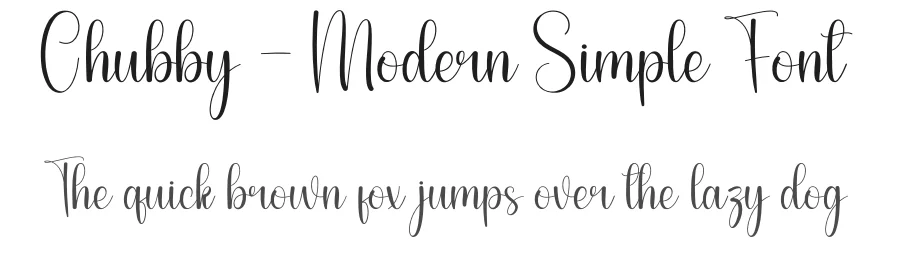 Chubby – Modern Simple Font by andikastudio — Script Handwritten Font