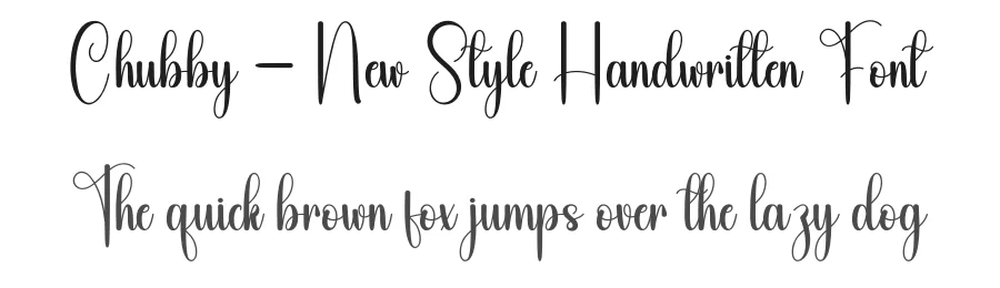 Chubby – New Style Handwritten Font by andikastudio — Script Handwritten Font