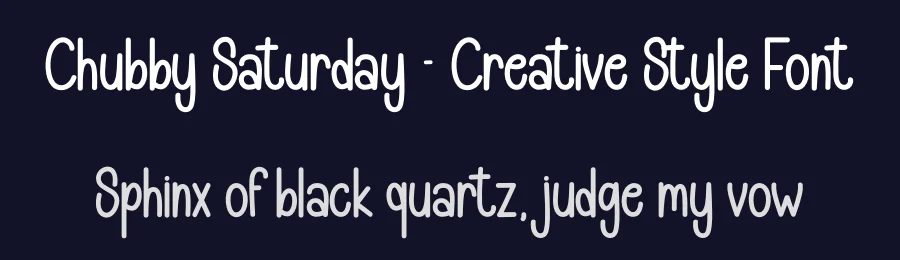 Chubby Saturday – Creative Style Font by andikastudio — Display Font — thumbnail 2
