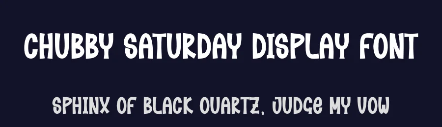 Chubby Saturday Display Font by creativeletter — Display Font — thumbnail 2