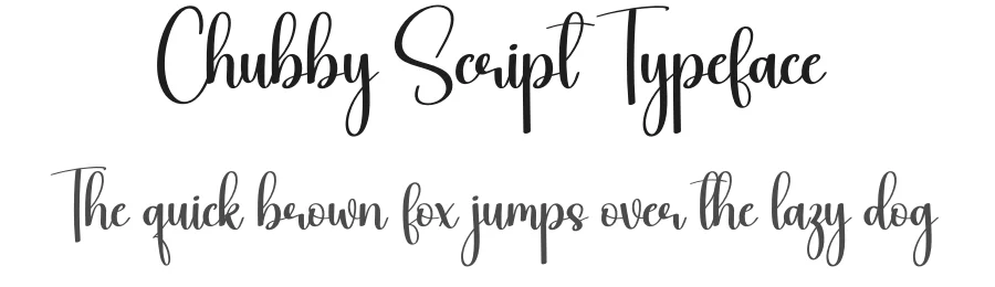 Chubby Script Typeface by creativeletter — Script Handwritten Font