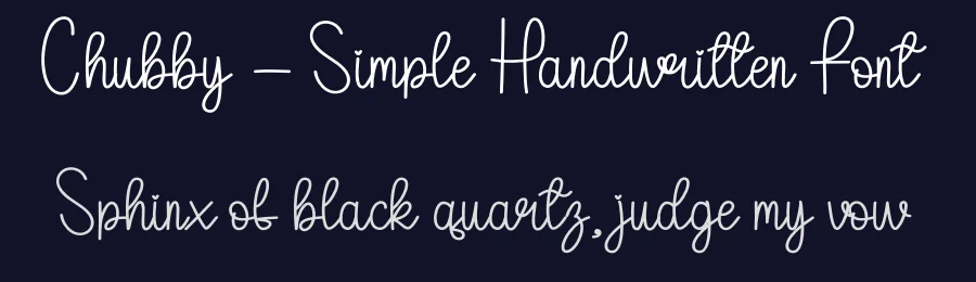 Chubby – Simple Handwritten Font by andikastudio — Script Handwritten Font — thumbnail 2