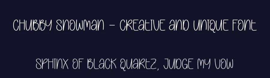 Chubby Snowman – Creative And Unique Font by creativeletter — Display Font — thumbnail 2