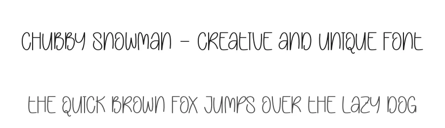 Chubby Snowman – Creative And Unique Font by creativeletter — Display Font