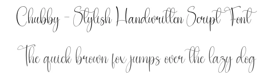 Chubby – Stylish Handwritten Script Font by creativeletter — Script Handwritten Font