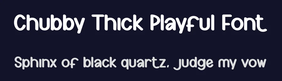 Chubby Thick Playful Font by creativeletter — Display Font — thumbnail 2
