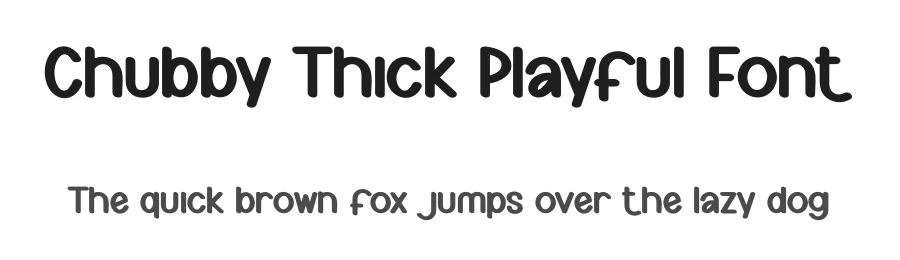 Chubby Thick Playful Font by creativeletter — Display Font