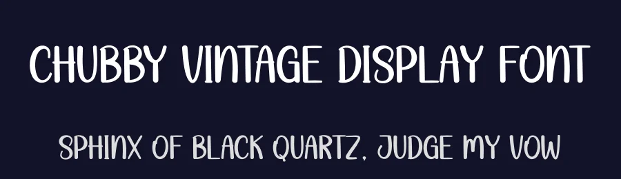 Chubby Vintage Display Font by creativeletter — Display Font — thumbnail 2