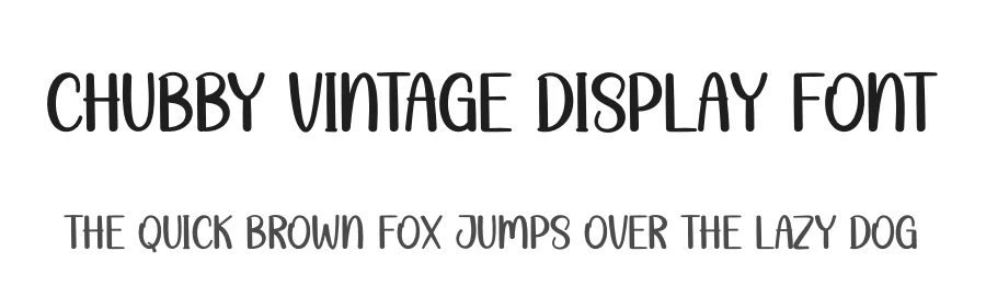 Chubby Vintage Display Font by creativeletter — Display Font