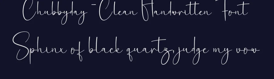 Chubbyday – Clean Handwritten Font by creativeletter — Script Handwritten Font — thumbnail 2