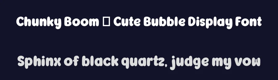 Chunky Boom – Cute Bubble Display Font by Siapgraph — Display Font — thumbnail 2