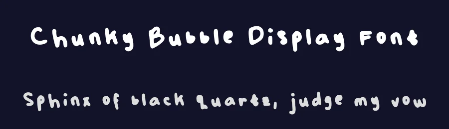Chunky Bubble Display Font by mitjhelle — Display Font — thumbnail 2