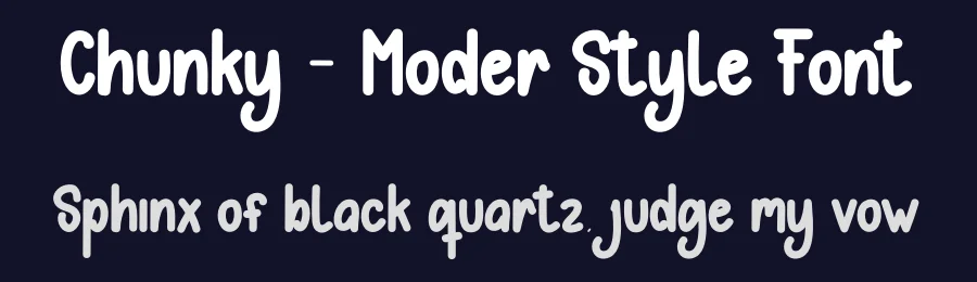 Chunky – Moder Style Font by creativeletter — Display Font — thumbnail 2