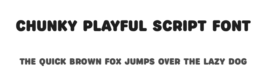 Chunky Playful Script Font by freshtypeink — Display Font