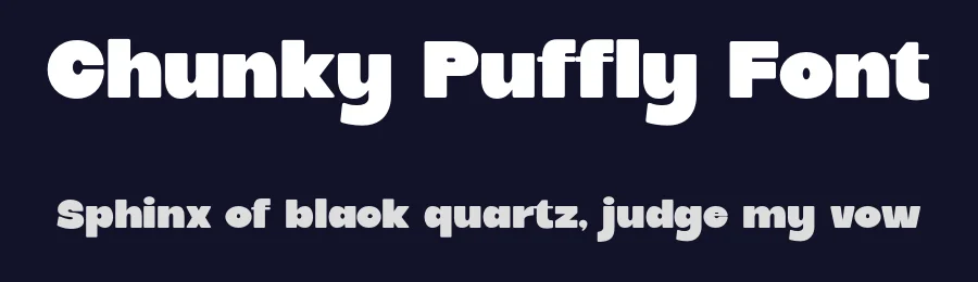 Chunky Puffly Font by GraphicSauce — Display Font — thumbnail 2
